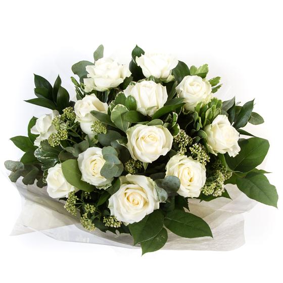 Dozen Long Stemmed White Roses Dovedale Florist Liverpool