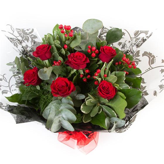 Six Long Stemmed Red Roses Dovedale Florist Liverpool